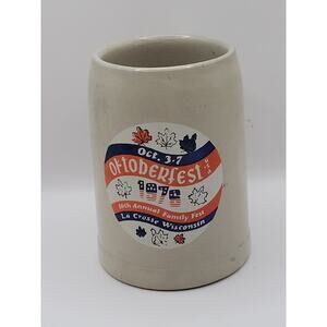 VTG 1976 Oktoberfest LaCrosse Wisconsin Stoneware‎ BEER MUG